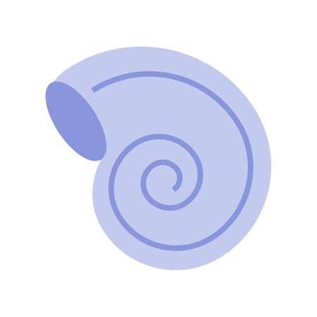 Purple shell on a white background for use in website designのイラスト素材