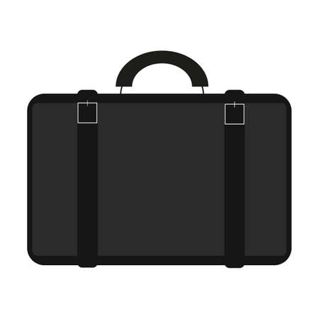 Black suitcase on a white background for use in web designのイラスト素材