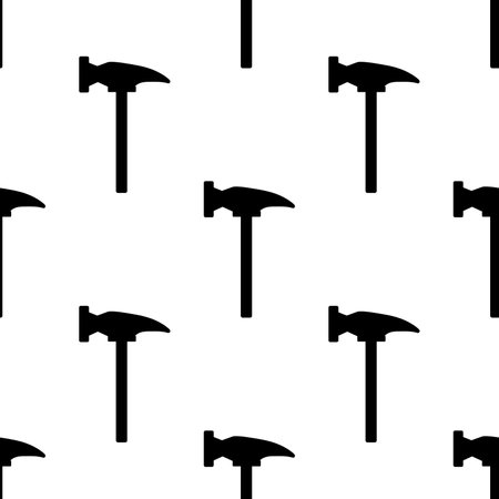 Hammer pattern in simple style on white background. Vector image to use as print in clothes or backgroundのイラスト素材