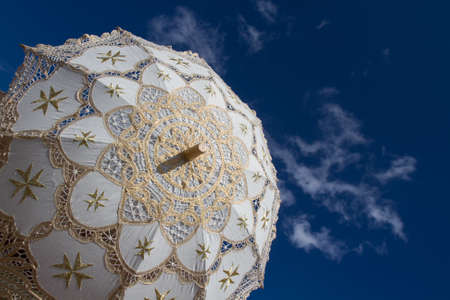 white umbrellaの写真素材