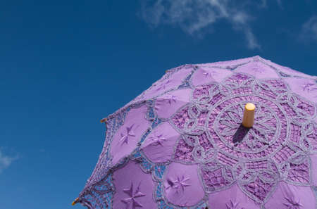 Violet umbrellaの写真素材