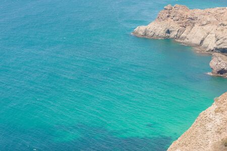 Panorama coastline from a birds eye view.の写真素材