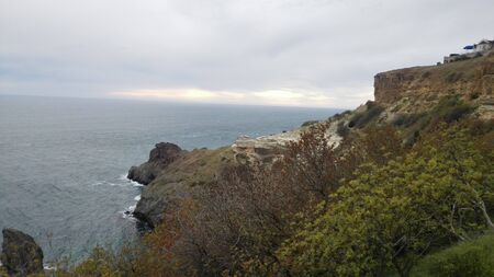 A collection of natural seascapes, mountain valleys, and lagoons without people.の写真素材