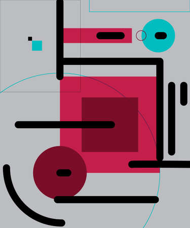 Modern geometric abstract background. Pattern with colored elements.のイラスト素材