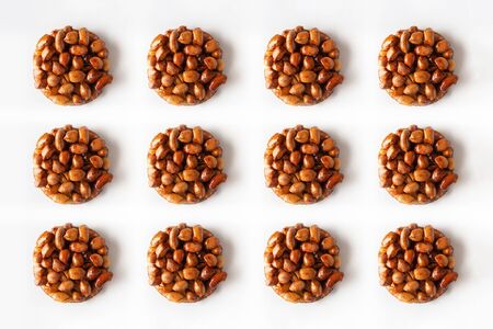 healthy natural sweetness of kozinaki are prepared from peanuts, honey and molasses, characterized...