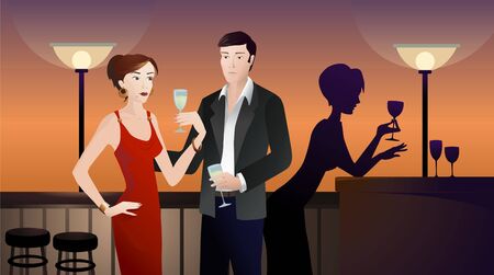 Young coupleのイラスト素材
