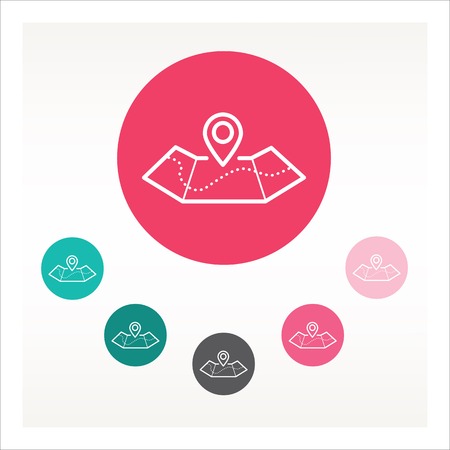 Map iconのイラスト素材