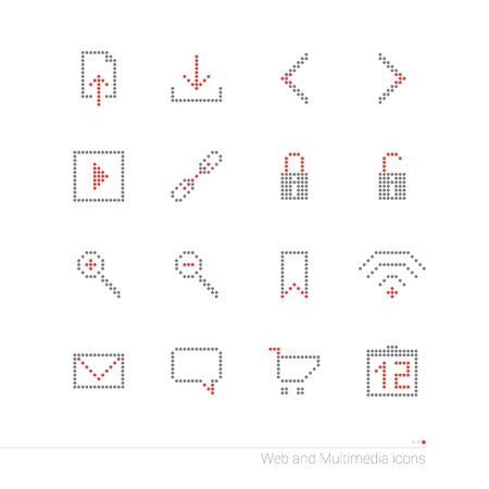 Pixel icons setのイラスト素材