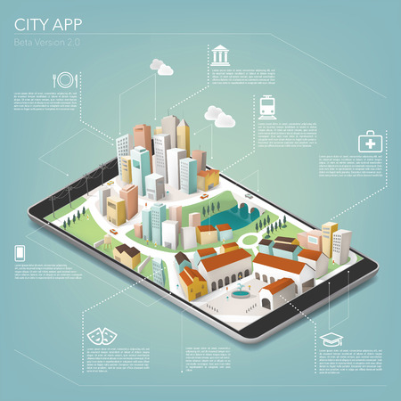 City appのイラスト素材