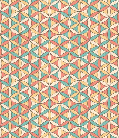 Flower of life seamless pattern, sacred geometry and esoteric symbolsのイラスト素材