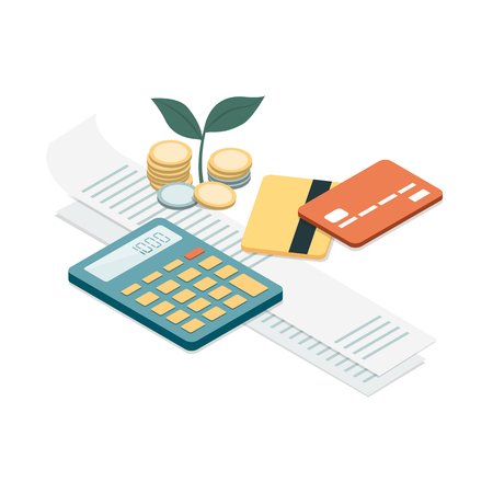 Personal finances conceptのイラスト素材
