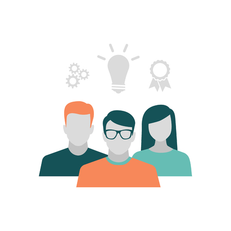 University students and skills: career and education conceptのイラスト素材