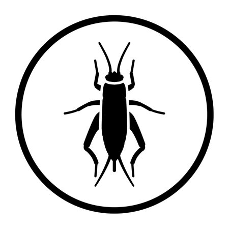 Home cricket one color isolated iconのイラスト素材