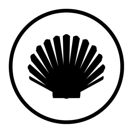 One color vector food, allergens and ingredients icon: molluscsのイラスト素材