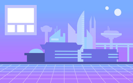 Online video games and metaverse: gaming interface with menuのイラスト素材