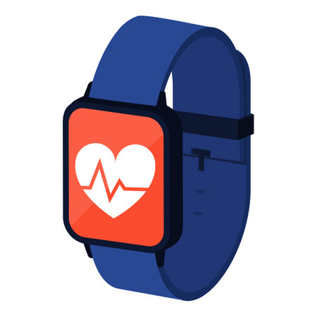 Smart watch and fitness tracker isolated, sport and technology conceptのイラスト素材