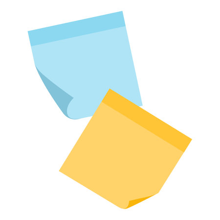 Adhesive blank sticky notes isolated iconのイラスト素材