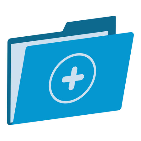 Medical records in an open file, medicine and healthcare concept, isolatedのイラスト素材