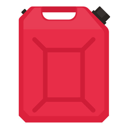 Portable spare gas can isolated icon, driving and travel conceptのイラスト素材