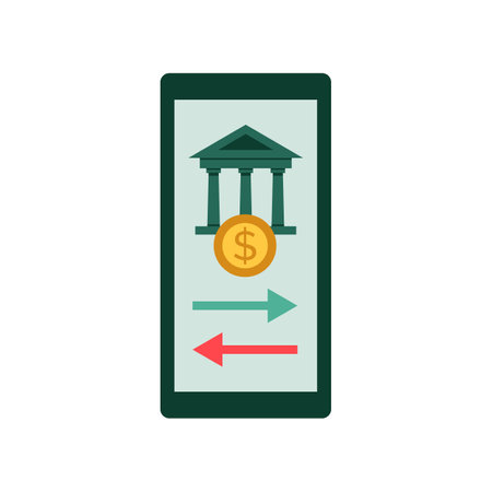 Mobile banking and online payments isolated iconのイラスト素材
