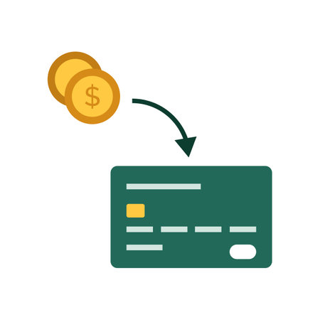 Prepaid debit card isolated icon, banking and payments conceptのイラスト素材