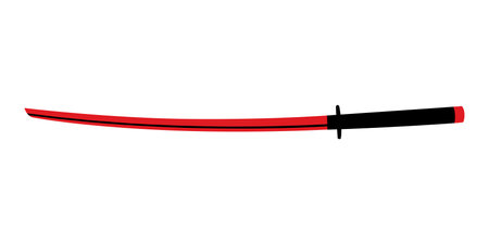 Martial arts weapons: katana sword iconのイラスト素材