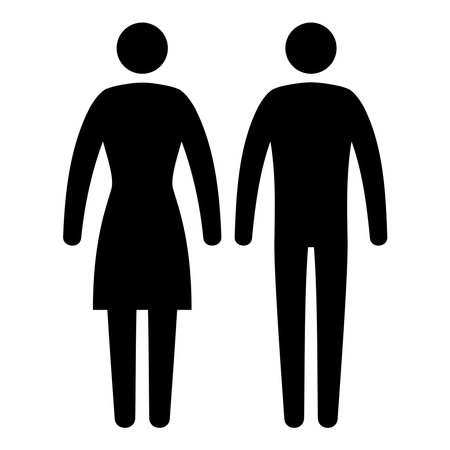Man and woman, female and male gender, isolated iconsのイラスト素材