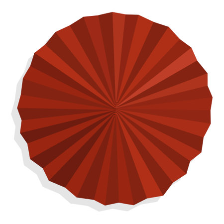 Decorative handmade round paper fan, home decor and celebration concept, isolated on white backgroundのイラスト素材