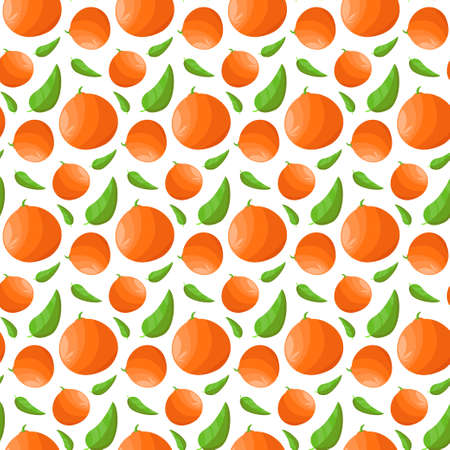 Seamless background of citrus fruits. Pattern of oranges.