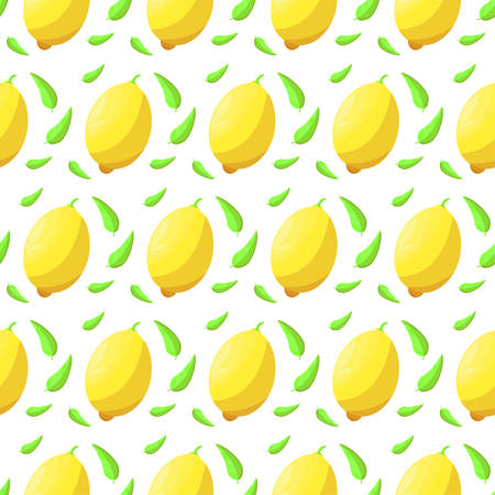 Seamless background of citrus fruits. Pattern of lemons.のイラスト素材