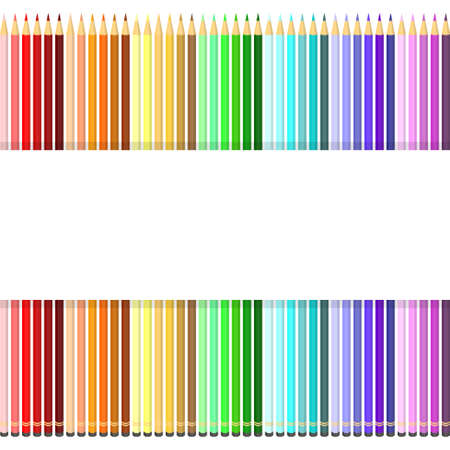 Colored pencils for decoration. Chancery Office School.のイラスト素材