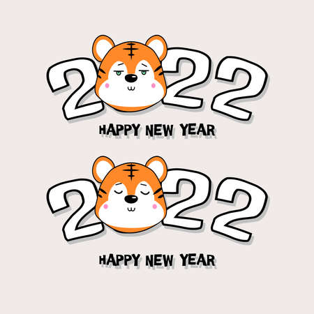 greeting card for 2022のイラスト素材