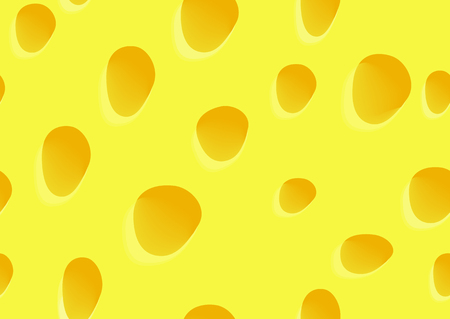 Cheese with holes. Seamless pattern.のイラスト素材