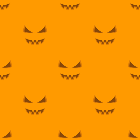Halloween background. Face pumpkin seamless pattern. Vector illustrationのイラスト素材