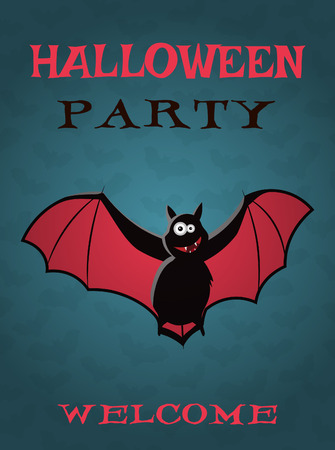 Halloween greeting template. Trick or treat card with scull and switch hat. Vector illustration.のイラスト素材