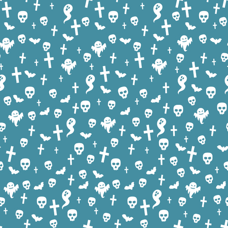 Halloween seamless pattern. Vector illustrationのイラスト素材