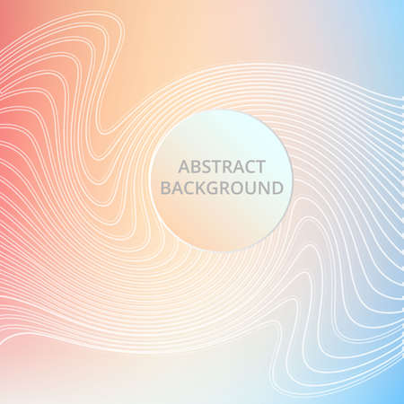 Vector soft color background of abstract waves. White elegant liの写真素材