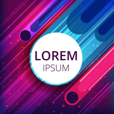 Vector illustration, background for web banners, brochures and advertising. Futuristic poster design, with abstract style composition made of various design elements.のイラスト素材