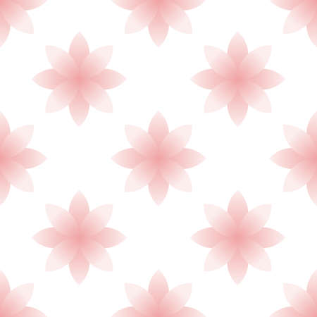seamless pattern of pink flowers on a white backgroundのイラスト素材