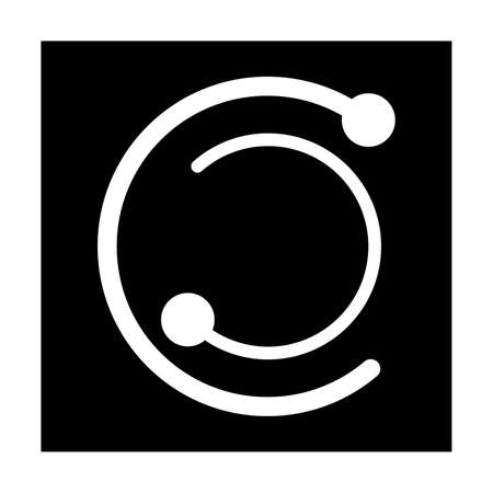 black and white logo of circles and lines, stylized letters Withのイラスト素材