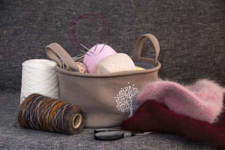 knitting tools and materials, yarn, knitting needles, home hobby