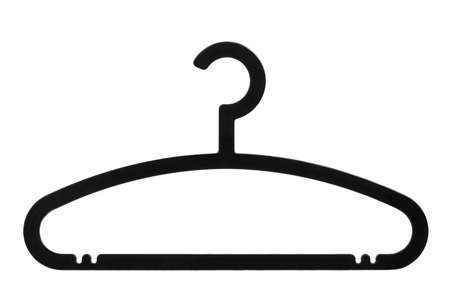 wooden and plastic hangers with a hook for clothes, isolate for clipping on a white backgroundの写真素材