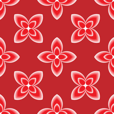 seamless pattern with stylized colors on a red backgroundのイラスト素材