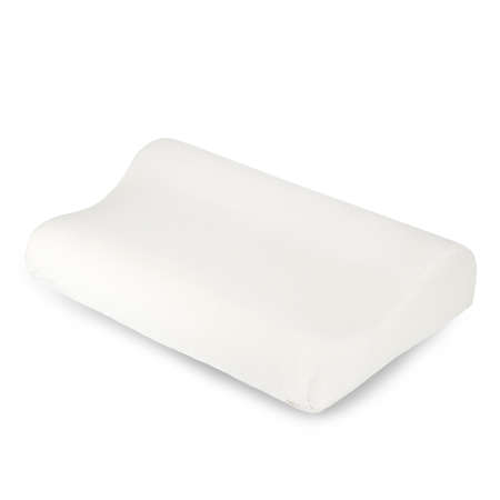 anatomical pillow made of foam material with memory effect, isolate on a white backgroundの写真素材