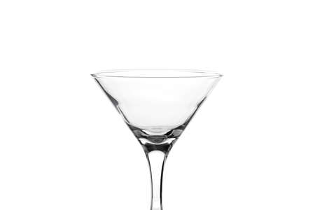 glass wine glass made of transparent glass, isolated on a white backgroundの写真素材