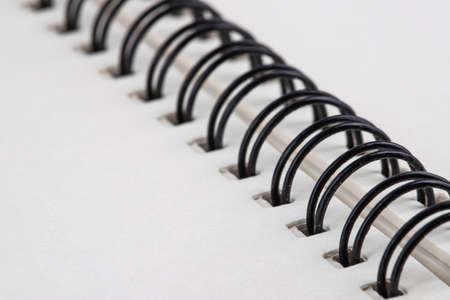 a businessman's notebook with a zipper archiver and sheets in a ruler, isolateの写真素材