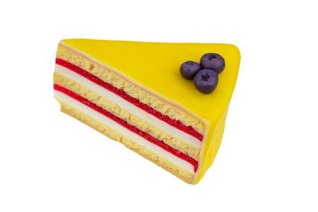 Confectionery cakes, cakes with sweets isolated on a white backgroundの写真素材