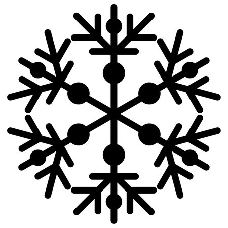 vector drawing of snowflakes, a six-pointed star on a white backgroundのイラスト素材