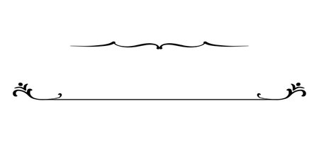 black and white set of delimiters for text, dividersのイラスト素材