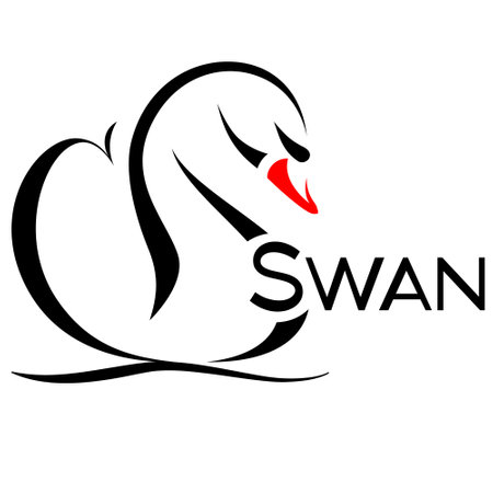 swan vectorのイラスト素材